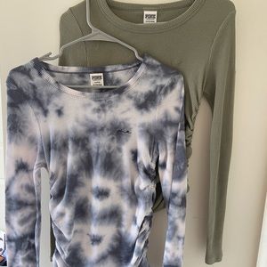 Two PINK Long Sleeve Shirts